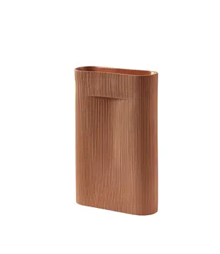 Vase Ridge Terracotta L