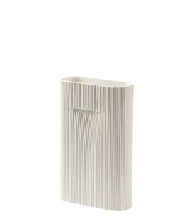 Ridge Vase Light Off White  M