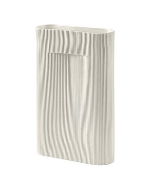Ridge Vase Off White L