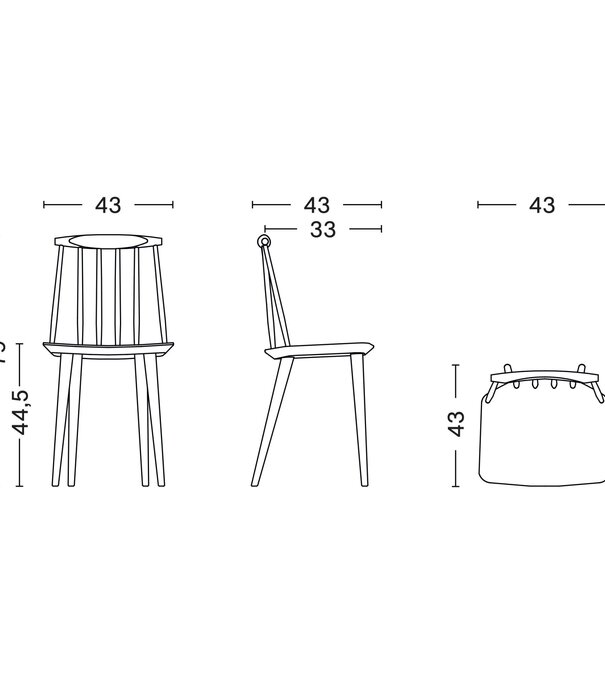 Hay J77 Chair J-Series-White Water-Based Lacquered Beech