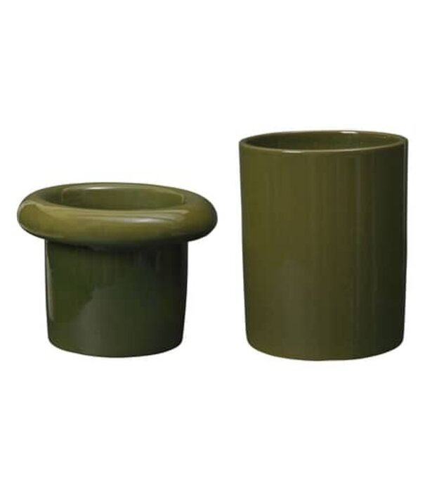 Ferm Living Rollo Pot - H36 - Moss Green