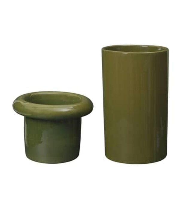 Ferm Living Rollo Pot - H46 - Moss Green