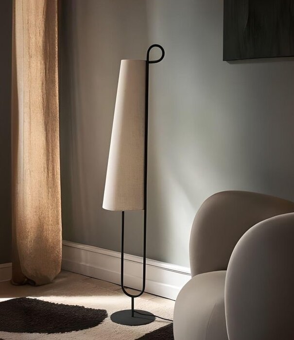 Ferm Living Ancora Floor Lamp - Black/Natural