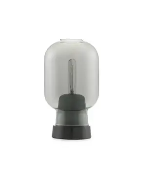 Amp Table Lamp Smoke/ Black