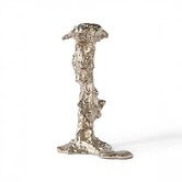 Drip Candle Holder L - Silver