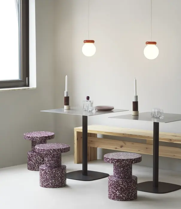 Normann Copenhagen Bit Stool Burgundy