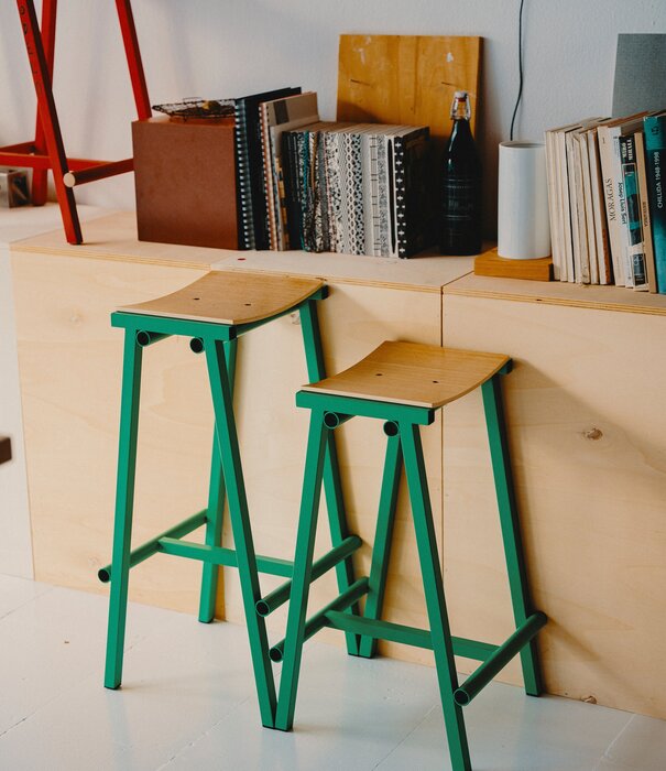 Hay Tabouret - Taburete 8 Vert Jade / Chêne