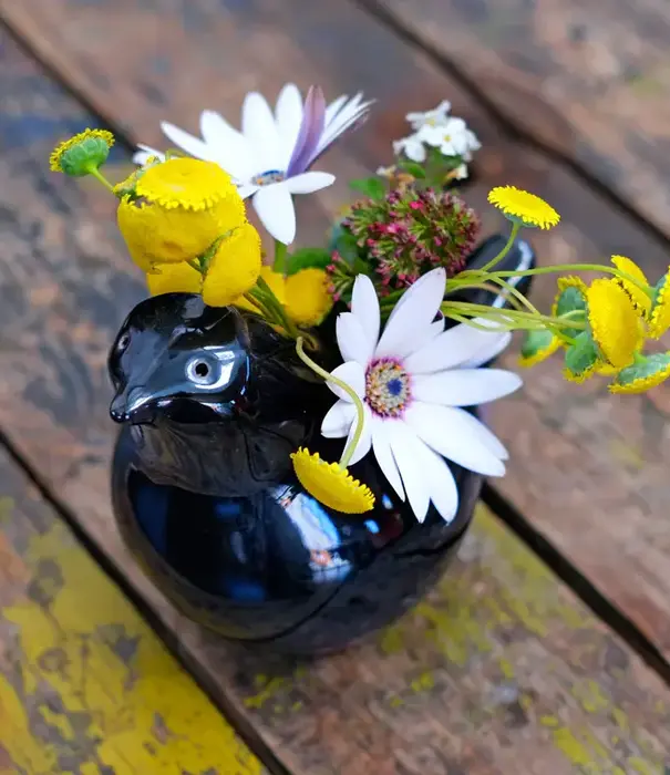 Tse & Tse associées Petit Vase Oiseau Noir