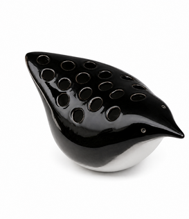 Petit Vase Oiseau Noir