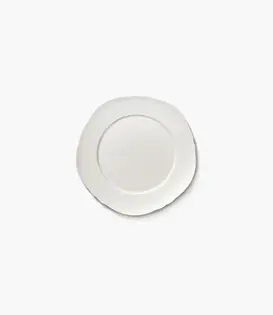 Assiette De Petit-Déjeuner S Blanche Silhouette