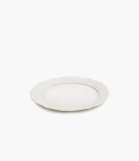 Assiette À Dîner Blanc Silhouette
