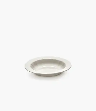 Assiette Creuse S Blanc Silhouette