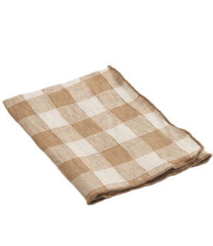 Torchon Bourdon Toile Mimi Vichy Terracotta (48x75)