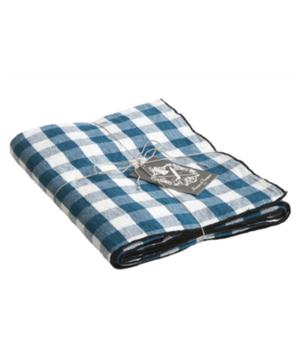 Maison de Vacances Nappe Bourdon Toile Mimi Vichy Canard Bourdon Noir 145x240