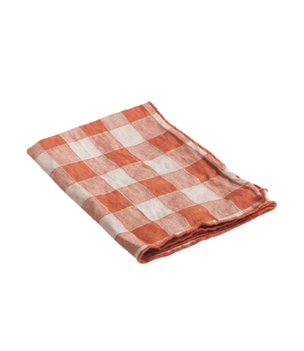 Maison de Vacances Set de Table Toile Vintage Vichy Marmelade/Bourdon Marmelade 35x50