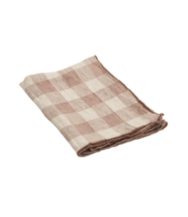 Set de Table Toile Vintage Vichy Bois de Rose/Bourdon Bois de Rose 35x50