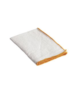 Serviette bourdon blanc / tournesol 45x45 cm