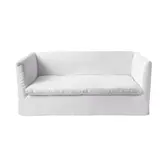 Canapé Boho 190 x 97 x H 80 lin stone washed blanc