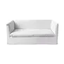 Canapé Boho 190 x 97 x H 80 lin stone washed blanc