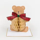 Carte Nid D'abeille Ours En Peluche