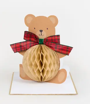Carte Nid D'abeille Ours En Peluche