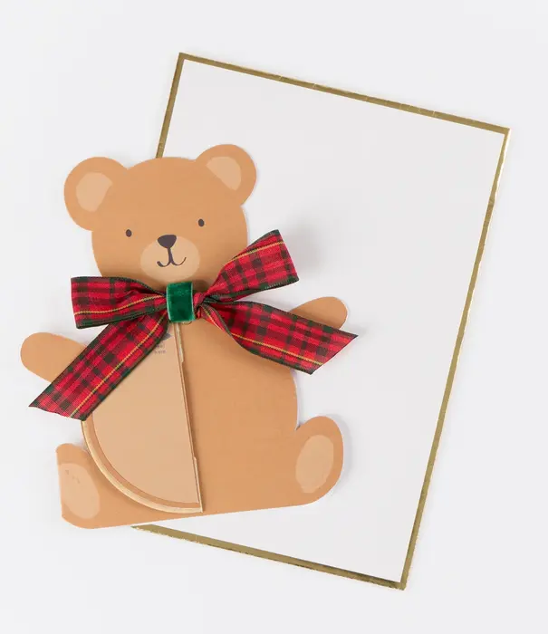 Meri Meri Carte Nid D'abeille Ours En Peluche