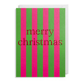 Carte - Merry Christmas Rose Vert