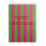 Carte - Merry Christmas Rose Vert