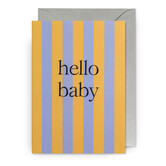 Carte - Hello Baby Jaune Lila