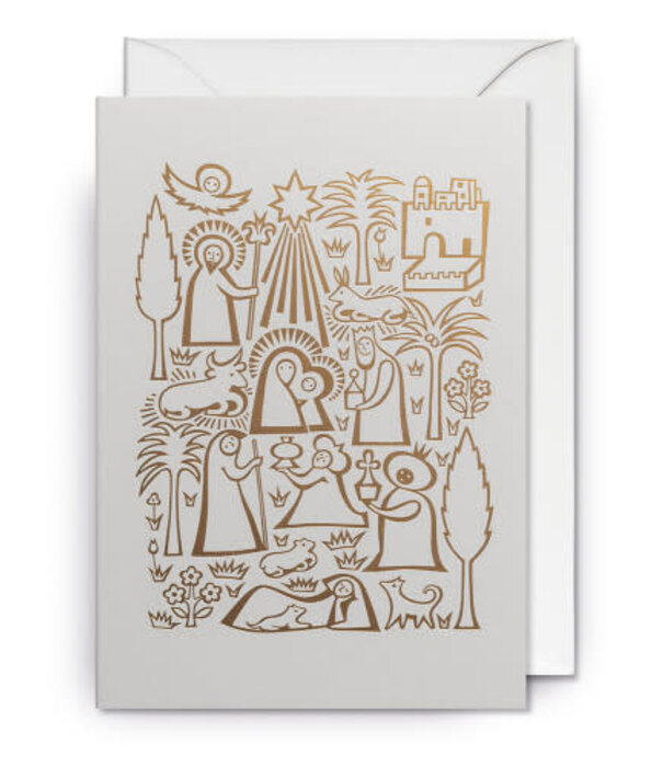 Lagom Design Carte - Gold Nativity
