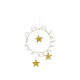 Christmas Ornament, HDStar Ring, White, Brass