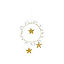 Christmas Ornament, HDStar Ring, White, Brass