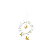 Christmas Ornament, Hdbird, White, Brass