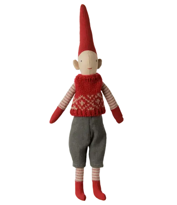 Maileg Pixy Size 1  Boy Red Knitted Vest