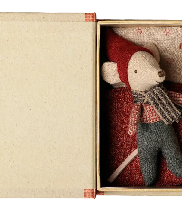 Maileg Christmas Mouse, Baby In Book