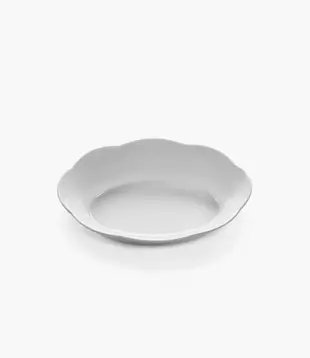 Bol De Service Ovale M Blanc Silhouette