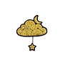 Broche - Nuage Or et Étoile gb