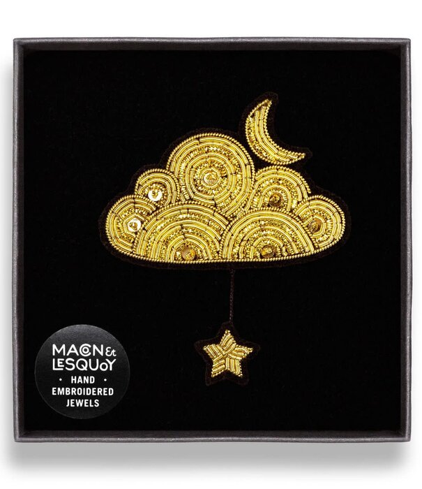 Macon&Lesquoy Broche - Nuage Or et Étoile gb