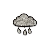 Broche - Nuage et pluie