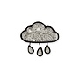Broche - Nuage et pluie