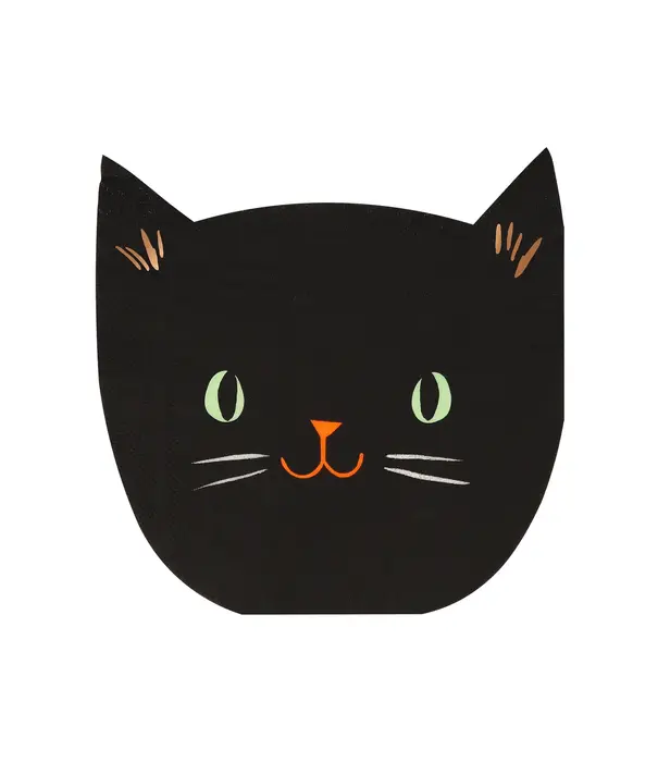Meri Meri Assortiment de 16 serviettes découpées Halloween (3 designs)