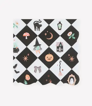 Serviettes De Table Patchwork Halloween Grand Format (X 16)