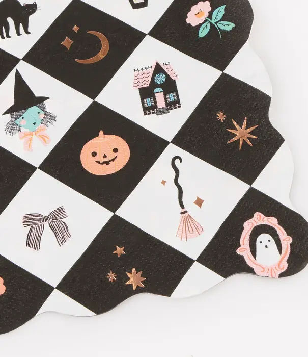 Meri Meri Serviettes De Table Patchwork Halloween Grand Format (X 16)