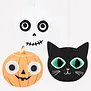 Décorations à suspendre Têtes d'Halloween - lot de 3