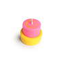 Bougie Happy Mini Rose Fluo / Jaune