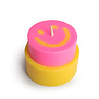 Bougie Happy Grande Rose Fluo / Jaune