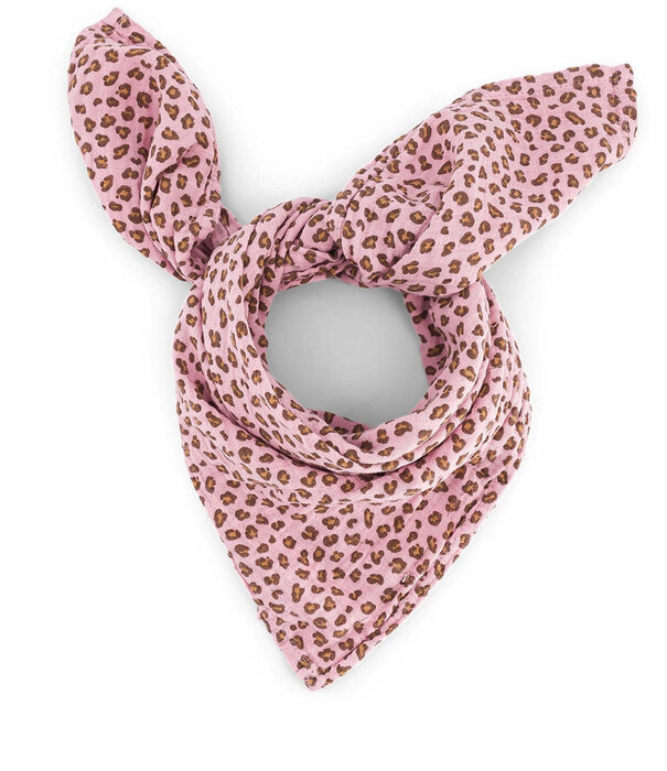 Rose in April Lange Bianca Mini Léopard Candy pink 70x70 cm