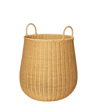 Panier à Linge Tressé - Moyen - Naturel