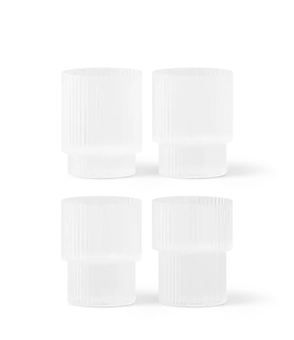 Ferm Living Ripple Verres (Set de 4) Frosted