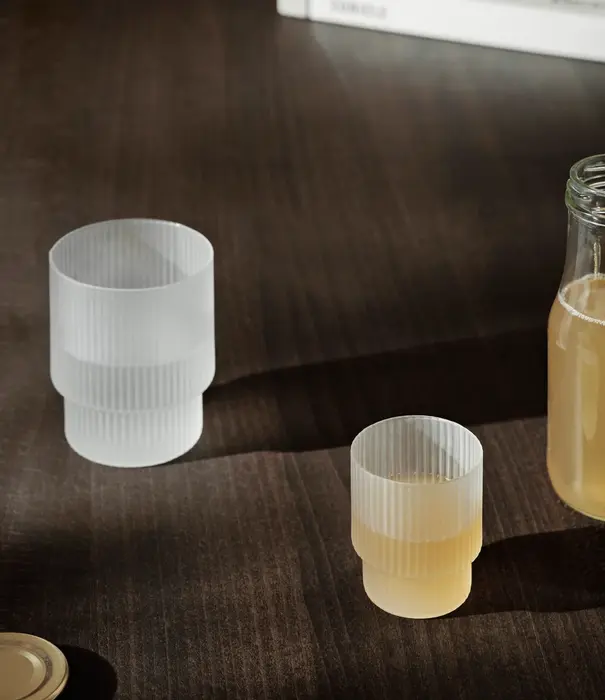 Ferm Living Ripple Verres (Set de 4) Frosted